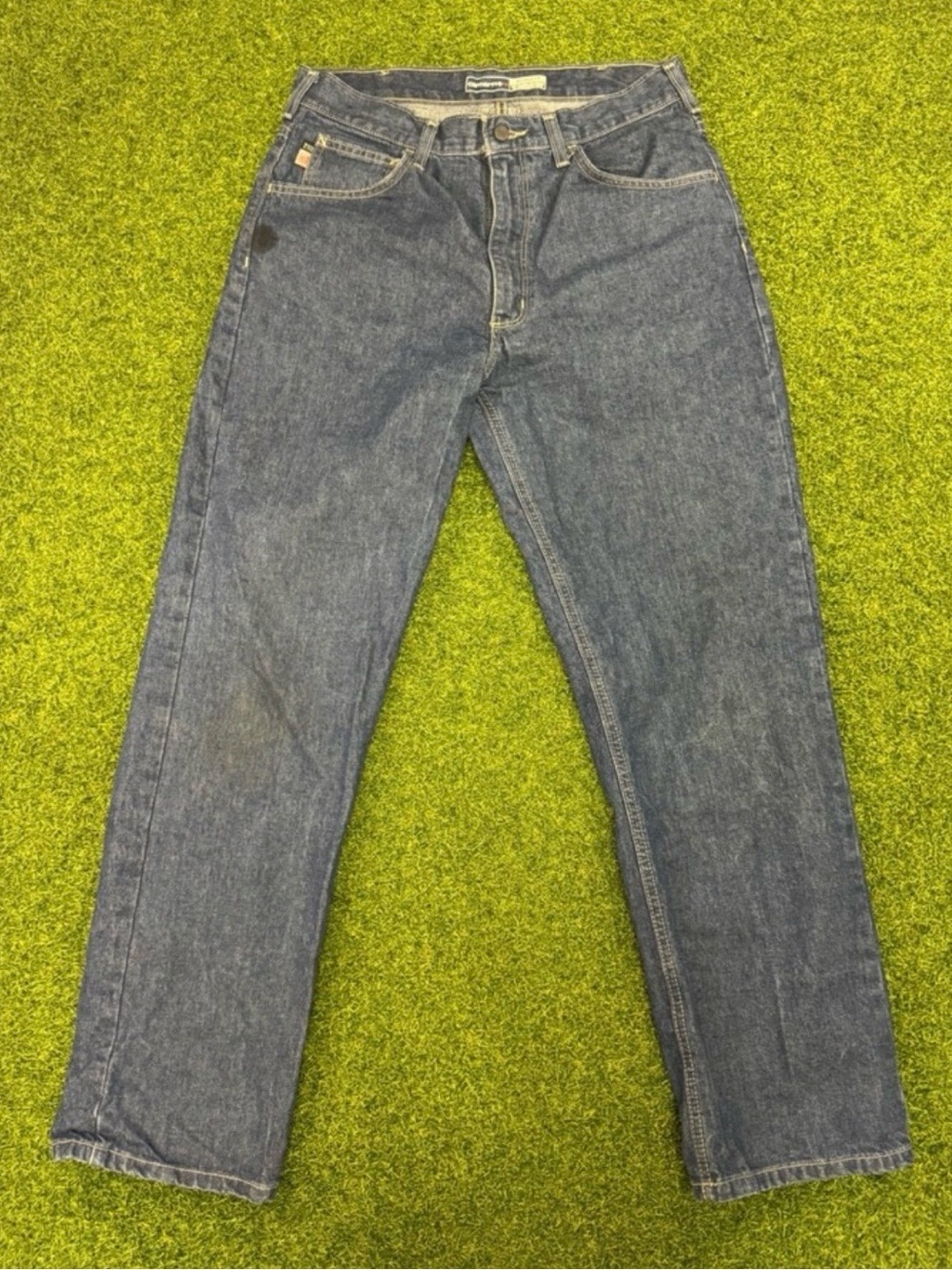 Carhartt FRB100 DNM Men's Relaxed Fit Flame Resistant Denim Jeans Size 34x30